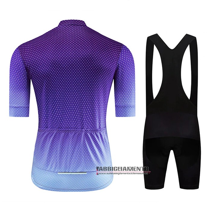 Abbigliamento Le Col 2020 Manica Corta e Pantaloncino Con Bretelle Viola - Clicca l'immagine per chiudere